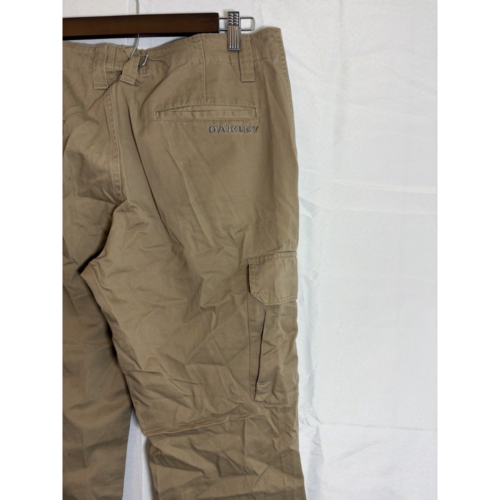 Oakley Cargo Fit Khaki Pants Men 34x30 Y2K Ripstop Tactical Utility Outdoor - Picture 13 of 16